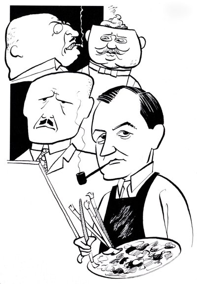 George Grosz - Karikatur von John Minnion