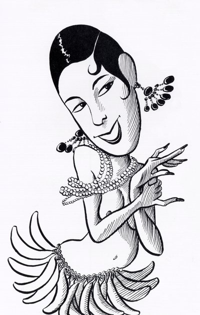 Josephine Baker, Karikatur von John Minnion