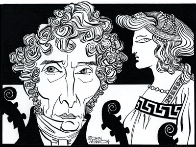 Luigi Cherubini mit Médée (Figur aus der gleichnamigen Opéra comique) von John Minnion