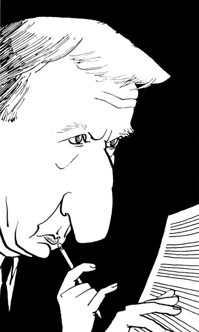 Richard Rodney Bennett - Karikatur von John Minnion von John Minnion