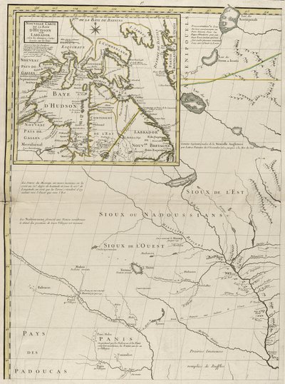 Karte der britischen und französischen Herrschaftsgebiete in Amerika, 1756 von John Mitchell