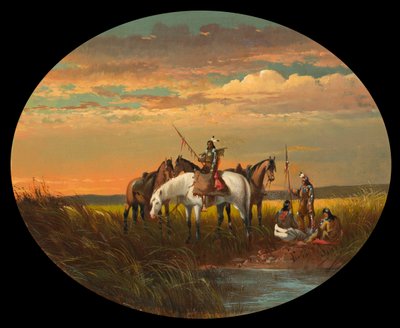 Pause auf der Prärie für eine Rauchpause, um 1870 von John Mix Stanley
