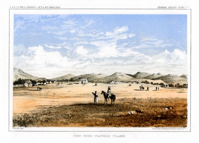 Fort Owen, Flathead Village, USA, 1856 von John Mix Stanley