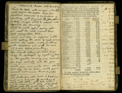 Seiten aus dem Tagebuch von John Montgomery Roberts, einem der ersten Siedler in Morton, Illinois, 1830-86 von John Montgomery Roberts