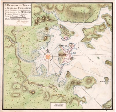 Eine Karte von Boston von Montresor von John Montresor