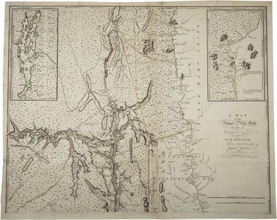 Eine Karte der Provinz New York mit einem Teil von Pennsylvania und Neuengland, aus einer tatsächlichen Vermessung von Captain Montrésor, Ingenieur, 1775, 10. Juni 1775 von John Montresor