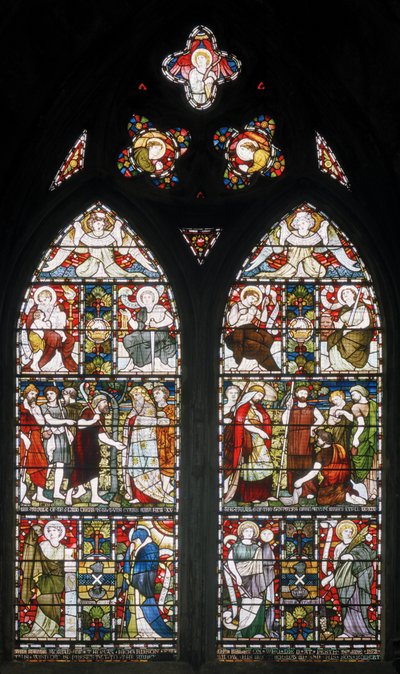 Paisley Abbey, Cottire & Co, zugeschrieben John Moyr Smith, Mäßigkeit, Glaube usw., 1873 von John Moyr attr.to Smith