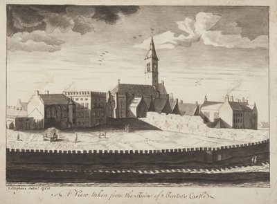 St Andrews Delineated - Eine Ansicht von den Ruinen von Beatons Castle von John Oliphant