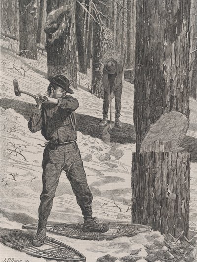 Holzfällerei im Winter, Every Saturday, Vol. II, Neue Serie, 28. Januar 1871 von John Parker Davis