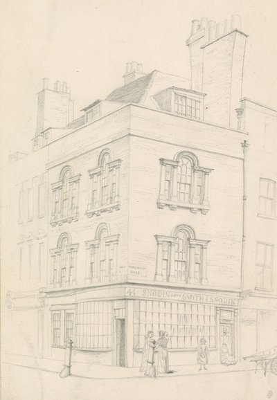 Haus an der Ecke Red Lion Street und Theobalds Road, gegenüber Lamb