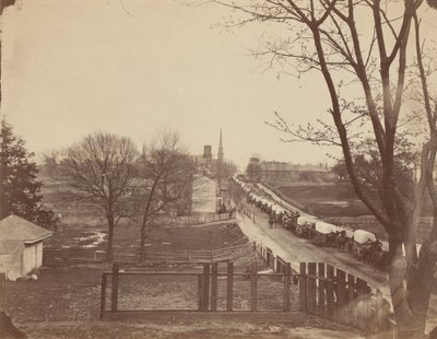 Zug von Armeewagen, die Petersburg, Virginia, im April 1865 betreten von John Reekie