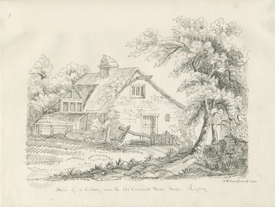 Rugeley - Hütte in der Nähe der Old Cannock Wood Forges von John Robert Fernyhough