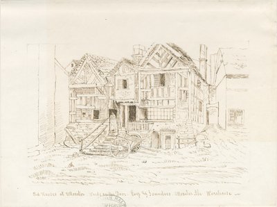 Uttoxeter Town - Ale Warehouse: Feder- und Tintenzeichnung, undatiert [? Mitte 19. Jahrhundert] von John Robert Fernyhough