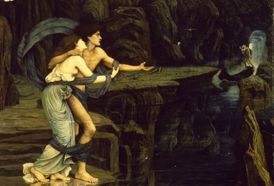Orpheus und Eurydike am Ufer des Flusses Styx, 1878 von John Roddam Spencer Stanhope