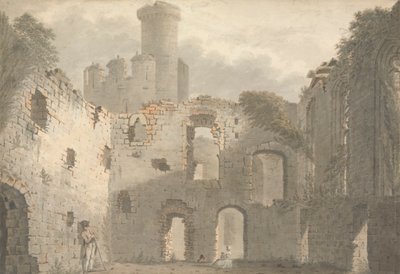 Conway Castle, ein Blick auf das Innere von John Roe of Warwick
