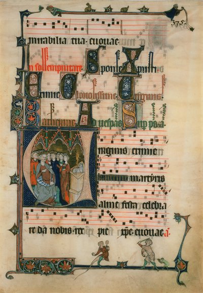 Kopie einer Seite aus dem Beaupre Antiphonal von John Ruskin