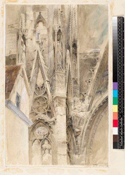 Eingang zum Südquerhaus der Kathedrale von Rouen, 1854 von John Ruskin