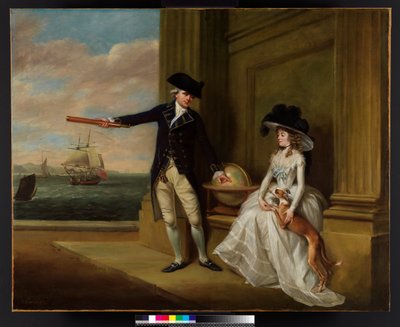 Porträt von Kapitän und Mrs. Hardcastle, 1785 von John Russell