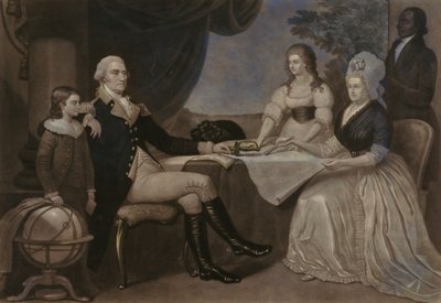 George Washington und seine Familie von John Sartain