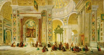 Innenraum von St. Peter, Rom von John Scarlett Davis