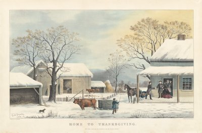 Heim zum Erntedankfest von John Schutler after George Henry Durrie