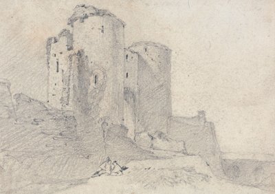 Beeston Castle, Cheshire: Eingang zur Burg von John Sell Cotman