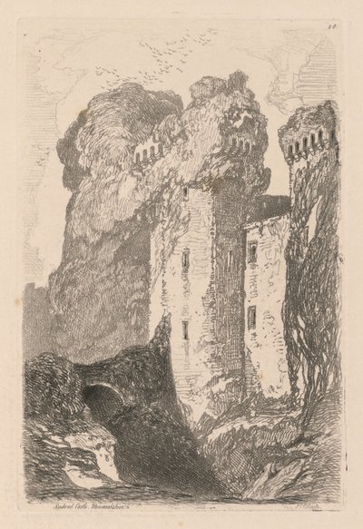 Liber Studiorum: Tafel 24, Ragland Castle, Monmouthshire von John Sell Cotman