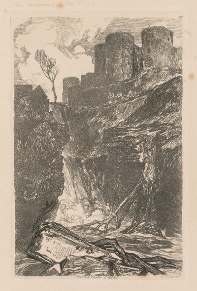 Liber Studiorum: Tafel 29, Harlech Castle, N. Wales von John Sell Cotman