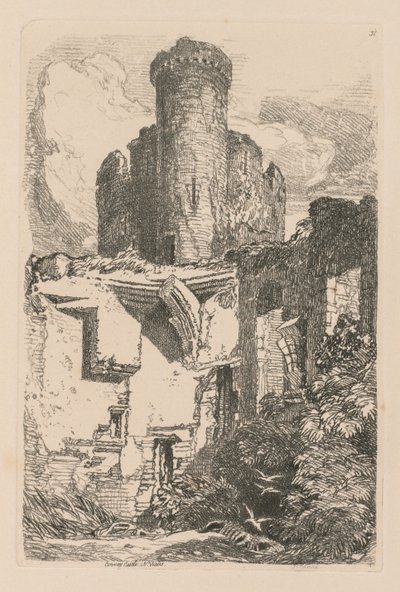 Liber Studiorum: Platte 31, Conway Castle, Nordwales von John Sell Cotman