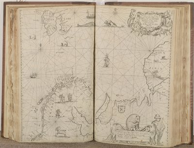 Eine Karte der Seeküsten von Russland, Lappland, Finmarke, Nova Zemla und Grönland, 1671 von John Seller