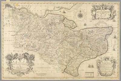 Kent, tatsächlich vermessen und dargestellt von John Seller, ca. 1680 von John Seller