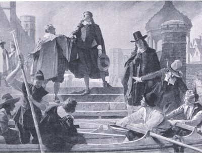 Flucht der fünf Mitglieder, Illustration aus The History of the British People, veröffentlicht von Waverley, ca. 1940 (Lithografie) von John Seymour Lucas