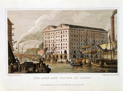 Die Aire und Calder Navigation, Leeds, Yorkshire, 1828 von John Shury