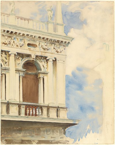 Eine Ecke der Bibliothek in Venedig von John Singer Sargent