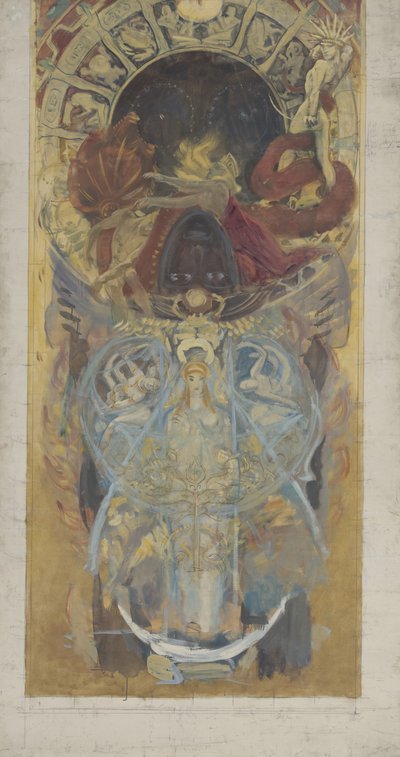 Entwurf für die Boston Public Library von John Singer Sargent
