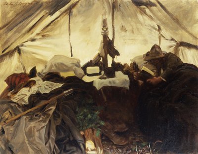 In einem Zelt in den kanadischen Rockies, 1916 von John Singer Sargent