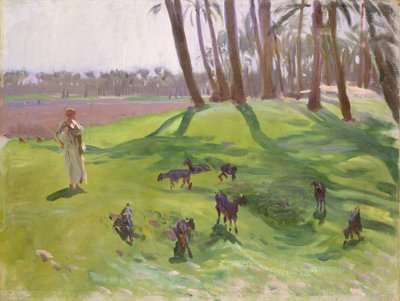 Landschaft mit Ziegenhirte, 1890-91 von John Singer Sargent