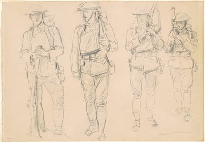 Studien für den Kriegseintritt [recto], 1918 von John Singer Sargent