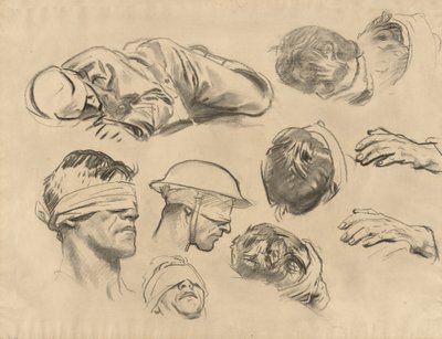 Studien für Gassed, 1918-1919 von John Singer Sargent