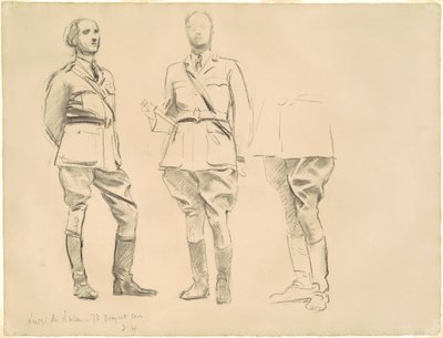 Studien für "Generaloffiziere des Ersten Weltkriegs" von John Singer Sargent