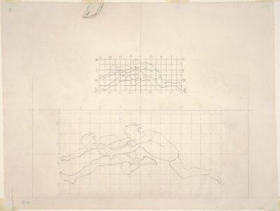 Studien für "Zwei springende klassische männliche Figuren" von John Singer Sargent
