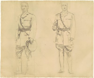 Studien der Generäle Plumer und Haig für Generaloffiziere des Ersten Weltkriegs [recto] von John Singer Sargent