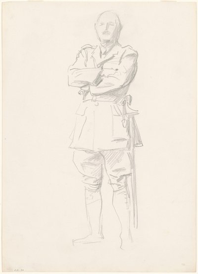 Studie von General Louis Botha für "General Officers of World War I" von John Singer Sargent