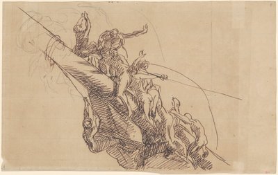 Studie für "Die Niederlage der schwimmenden Batterien bei Gibraltar" von John Singleton Copley