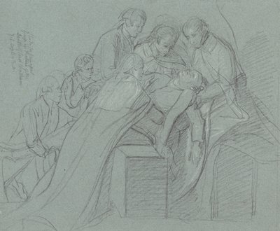 Studie für die zentrale Gruppe im Tod des Earl of Chatham von John Singleton Copley