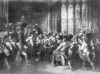 Karl I. (1600-49) versucht, fünf Parlamentsmitglieder zu verhaften, veröffentlicht von Walter Rowlands, 1888 von John Singleton Copley