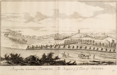 Die Aussicht auf die Stadt Dundee von John Slezer