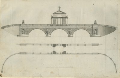 Chillington Park - Vorgeschlagene Brücke von John Soane
