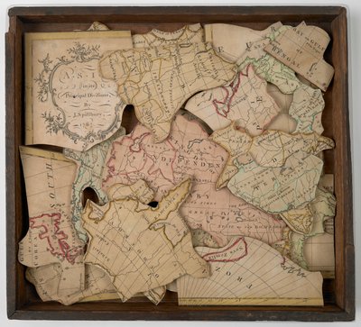 Karte von Asien in Form eines Puzzles von John Spilsbury