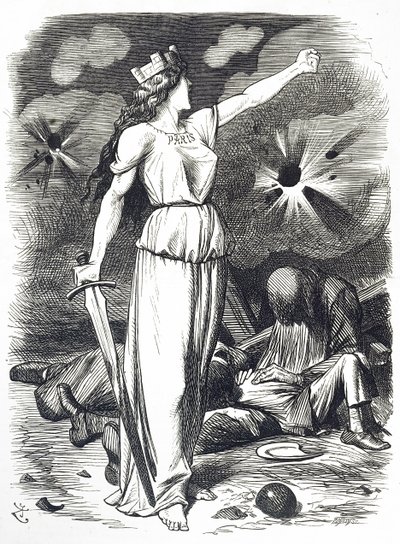 Karikatur über die Belagerung von Paris während des Deutsch-Französischen Krieges von John Tenniel